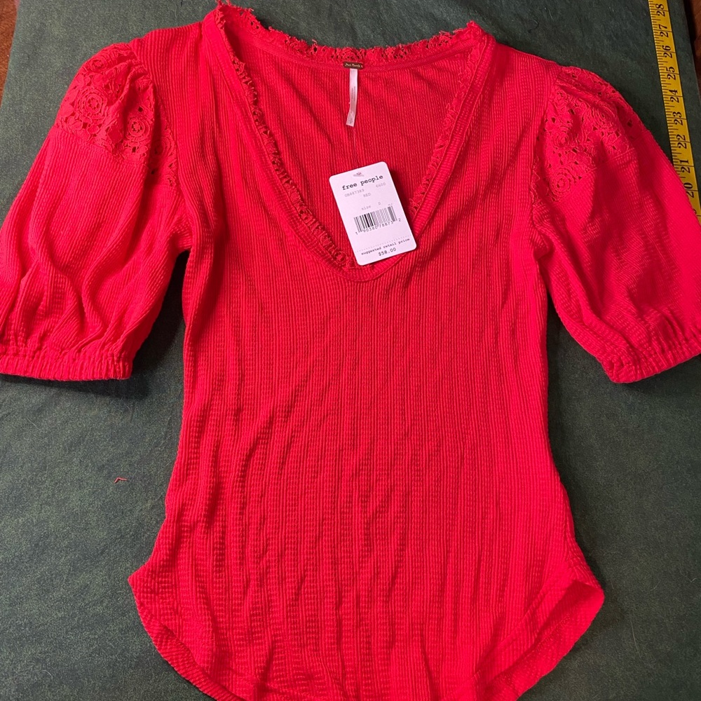 NWT Red Free People Blouse- size S